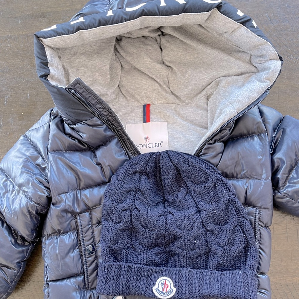 Moncler Enfant Beanie and Puffer Coat